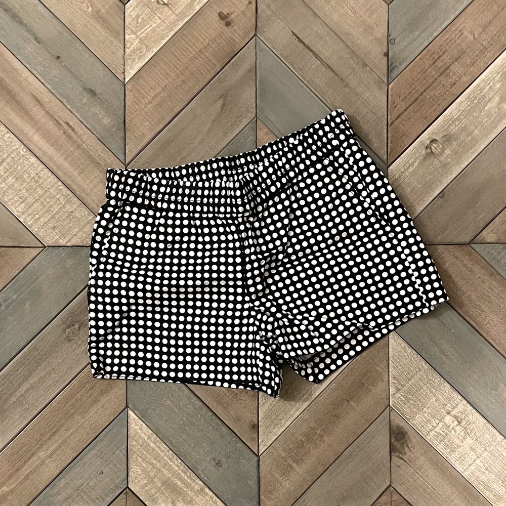 Jcrew factory polka dot pull on shorts with pockets